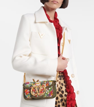 Borsa a spalla Locò Small in jacquard | Valentino Garavani