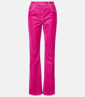 Cotton-blend drill straight pants | Ferragamo
