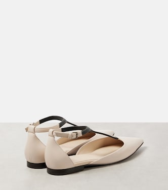 Verzierte Ballerinas aus Leder | Brunello Cucinelli