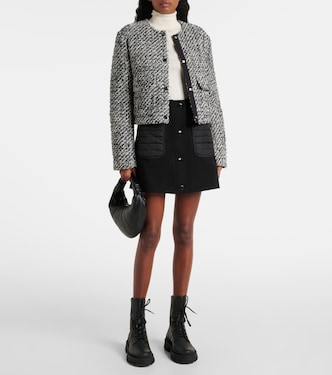 Piumino cropped Dauphine in tweed | Moncler