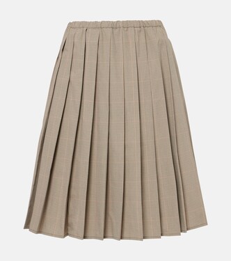 Gonna midi in misto cotone | Miu Miu