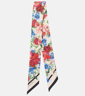 Pañuelo de sarga de seda floral | Dolce&Gabbana