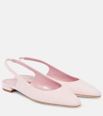 Ballerine slingback Sawra 10 in suede | Manolo Blahnik