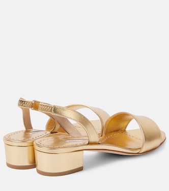 Sandales Patopia 30 en cuir métallisé | Manolo Blahnik