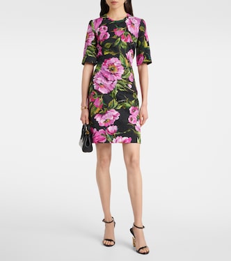 Abito corto in jacquard di cotone | Dolce&Gabbana