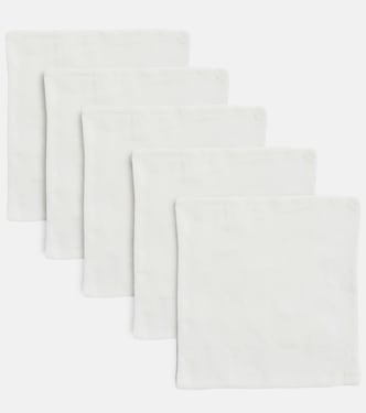 Set of 5 linen cocktail napkins | Once Milano
