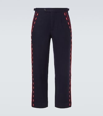 Carroll embroidered wool straight pants | Bode