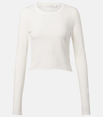 Cropped cotton jersey T-shirt | Slvrlake