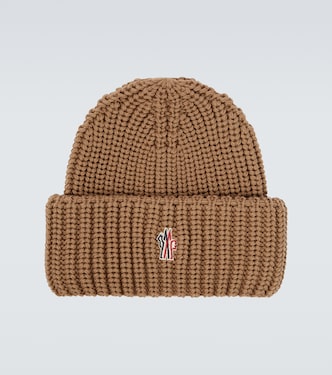 Gorro acanalado de lana virgen con logo | Moncler Grenoble