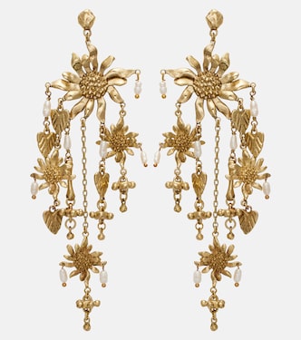 Drop earrings with freshwater pearls | Alémais