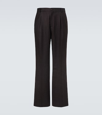 Wool flannel wide-leg pants | Dries Van Noten