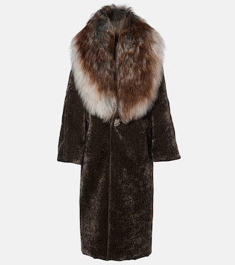 Shearling-trimmed coat | Jacques Wei