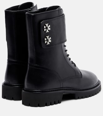Turnlock leather combat boots | Tory Burch