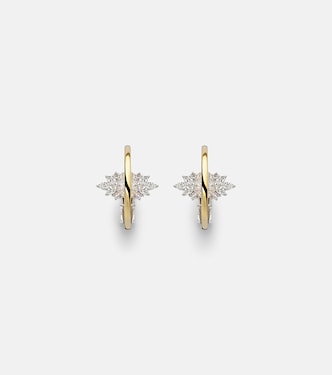 Golden Strada 18kt gold clip-on earring with diamonds | Yeprem