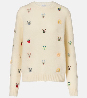 x Louis Wain embroidered wool sweater | Loewe