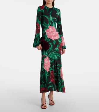 Alba floral jersey midi dress | La DoubleJ
