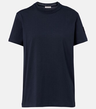 Crochet-trimmed cotton jersey T-shirt | Moncler