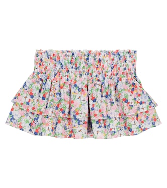 Jupe en coton à fleurs | Monnalisa
