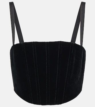 Velvet crop top | Miu Miu