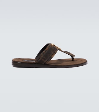 Brighton cheetah-print suede sandals | Tom Ford
