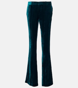 Gomez low-rise slim velvet pants | Petar Petrov