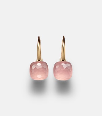 Orecchini Nudo Petit in oro rosa e bianco 18kt con quarzo rosa | Pomellato