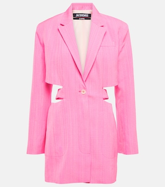La Robe Bari cutout linen minidress | Jacquemus