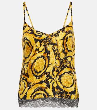 Top lencero Barocco de seda | Versace