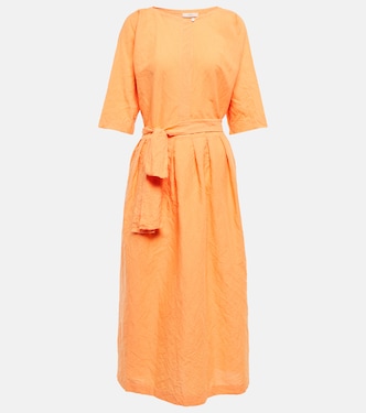 Belted linen and cotton dress | Vince
