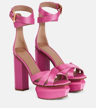 Ava satin platform sandals | Balmain