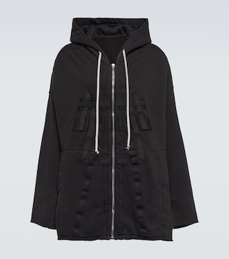 Felpa in cotone con cappuccio e zip | DRKSHDW by Rick Owens