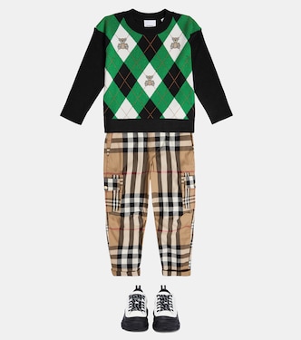 Thomas Bear argyle wool sweater | Burberry Kids