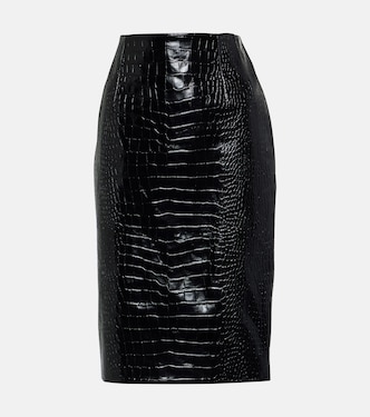 Bleistiftrock aus Leder | Versace