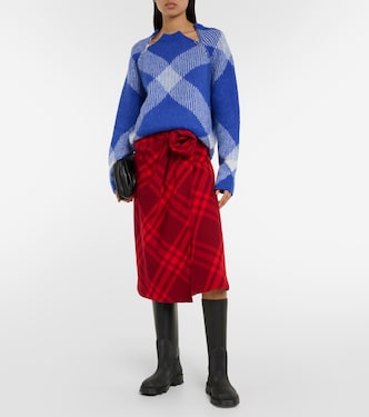 Checked alpaca-blend sweater | Burberry