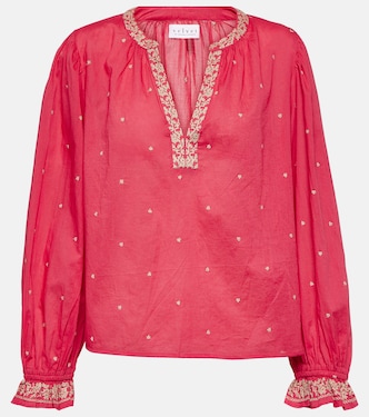 Top Ania brodé en coton | Velvet