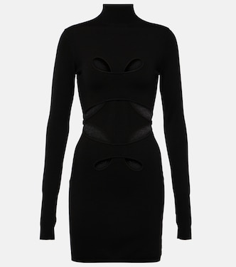Mobius Loop挖剪羊毛混纺迷你连衣裙 | Dion Lee
