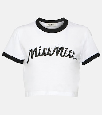 Cropped-Top aus Baumwolle | Miu Miu