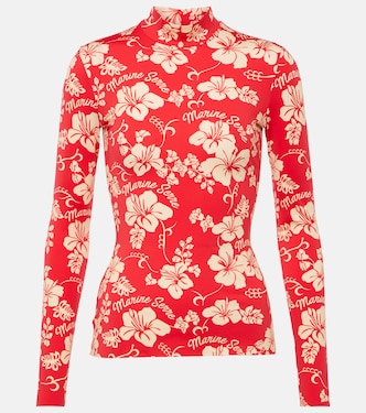 Second Skin printed jersey top | Marine Serre