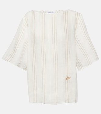 Mara striped linen top | Loro Piana
