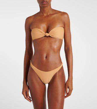 Gathered bandeau bikini top | Same