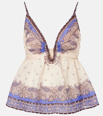 Top Maxine Plunge aus Ramie | Zimmermann