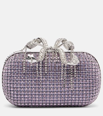 Crystal-embellished clutch | Self-Portrait