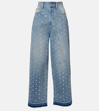Verzierte Wide-Leg Jeans | Xu Zhi