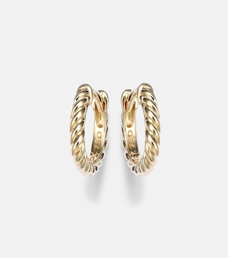 Orecchini Sculpted Cable Micro in oro 18kt | David Yurman