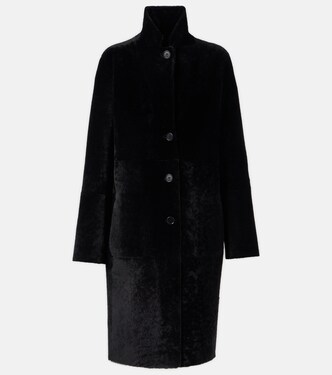 Reversible shearling and leather coat | Joseph