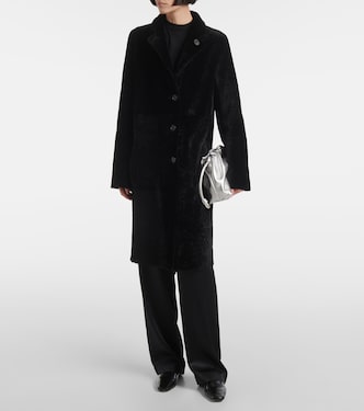 Reversible shearling and leather coat | Joseph