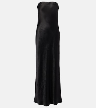 Strapless satin maxi dress | Vince