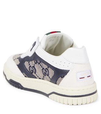 GG Canvas leather-trimmed sneakers | Gucci Kids