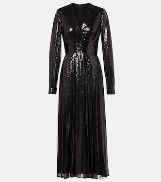 Robe longue en tulle à sequins | Elie Saab
