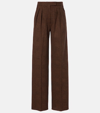 Ponza cotton and wool-blend wide-leg pants | Max Mara